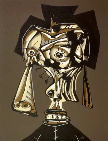 Литография Saura - Dora Maar visitada IV