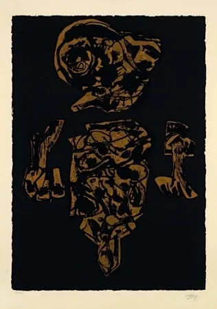 Литография Saura - EL VELON GOTEABA SOBRE SU TRAJEDE CEREMONIA