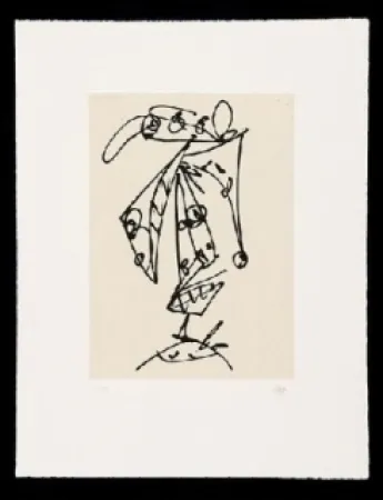 Офорт И Аквитанта Saura - Frauen Portrait mit Hut 1