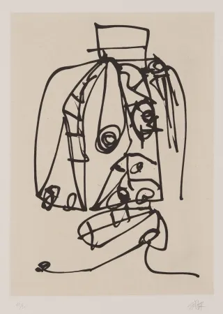 Офорт И Аквитанта Saura - Frauen portrait mit Hut 3