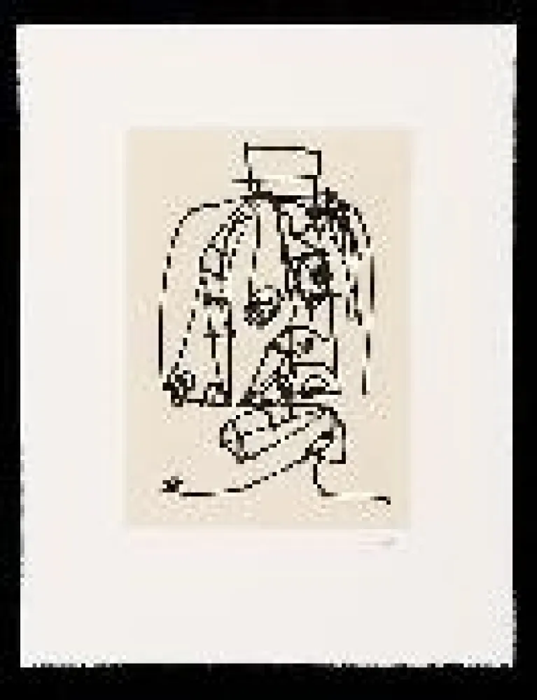 Офорт И Аквитанта Saura - Frauen portrait mit Hut 3