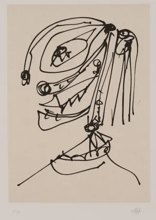 Офорт И Аквитанта Saura - Frauen portrait mit Hut 4