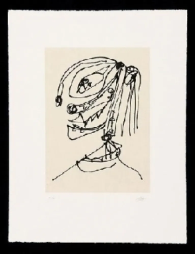 Офорт И Аквитанта Saura - Frauen Portrait mit Hut 4