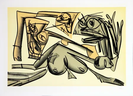 Литография Saura - Kafka - Tagebücher IX