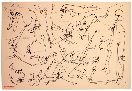 Линогравюра Saura - Les quatre saisons, Printemps