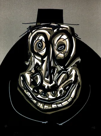 Литография Saura - Melanchton I, Une chaire d'ombre