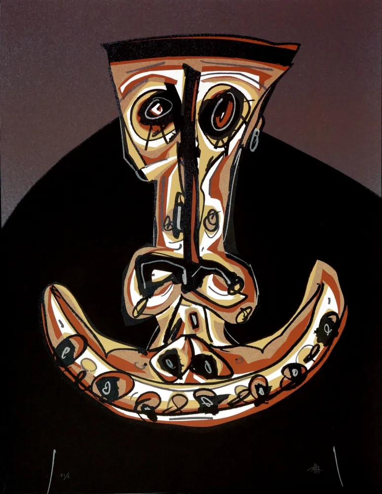 Литография Saura - Melanchton II, Une chaire d'ombre