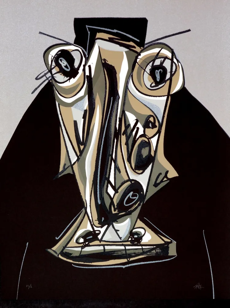 Литография Saura - Melanchton III, Une chaire d'ombre