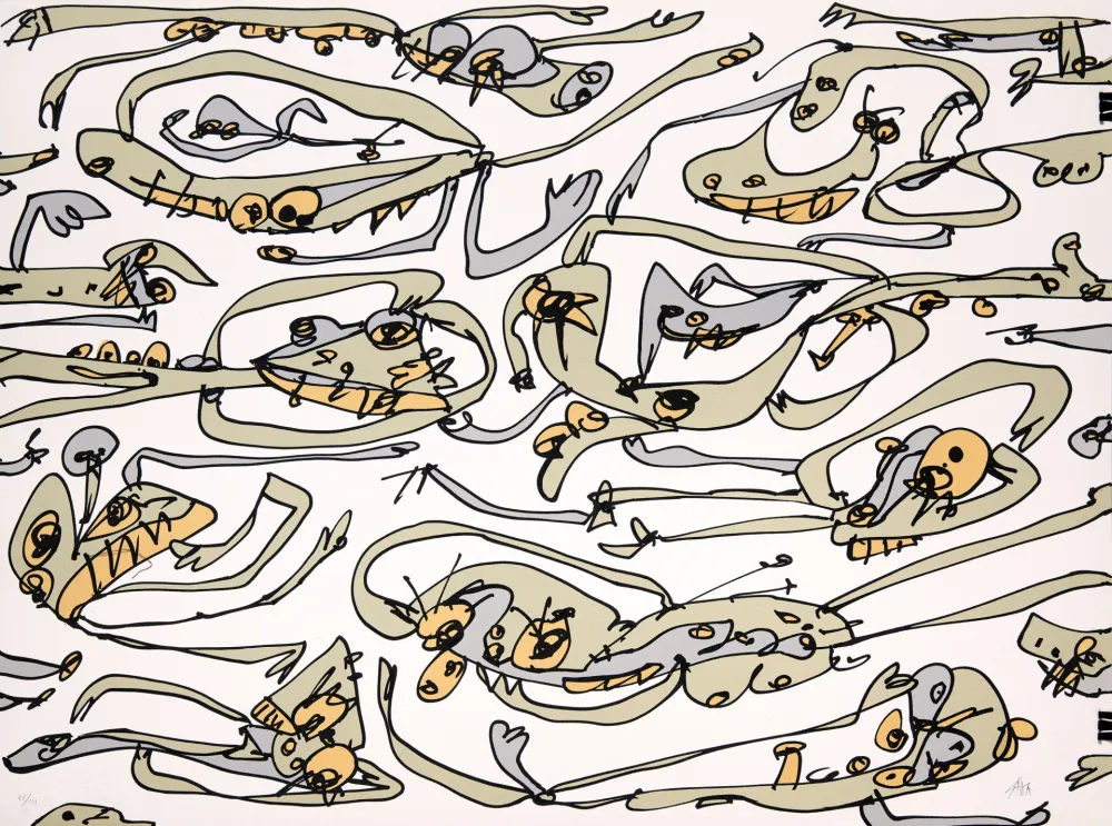 Литография Saura - Péchés capitaux 7 Paresse 