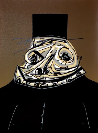 Литография Saura - Philippe II,  Une chaire d'ombre