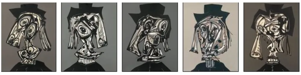 Литография Saura - Portfolio Dora Maar Visitada I, II, III, IV, V