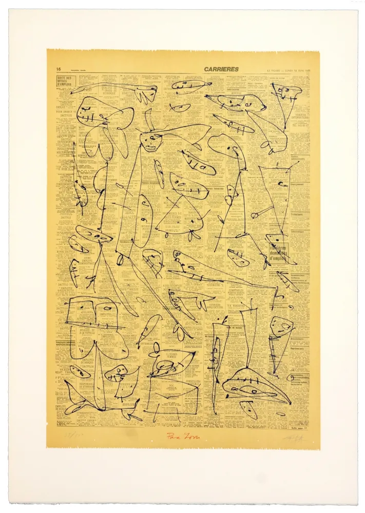 Литография Saura - Pour Jorn