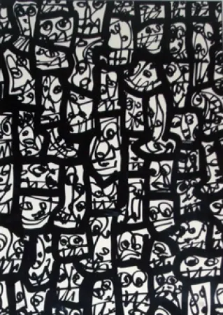 Сериграфия Saura - Pour le peuple sud-africain