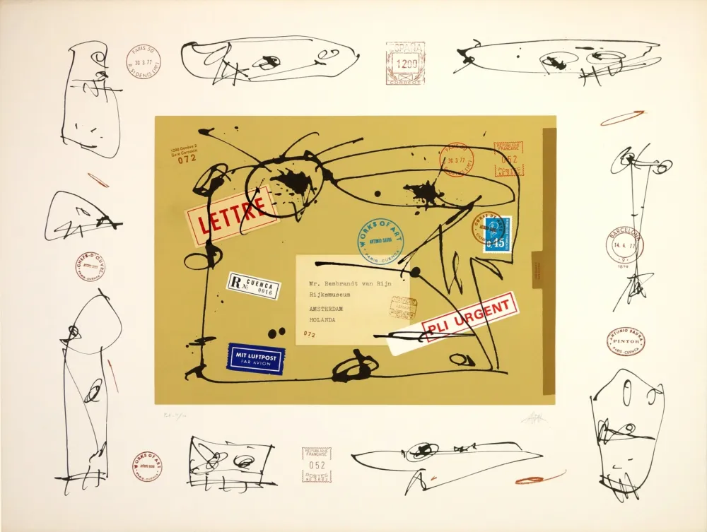 Литография Saura - Rembrandt Van Rijin