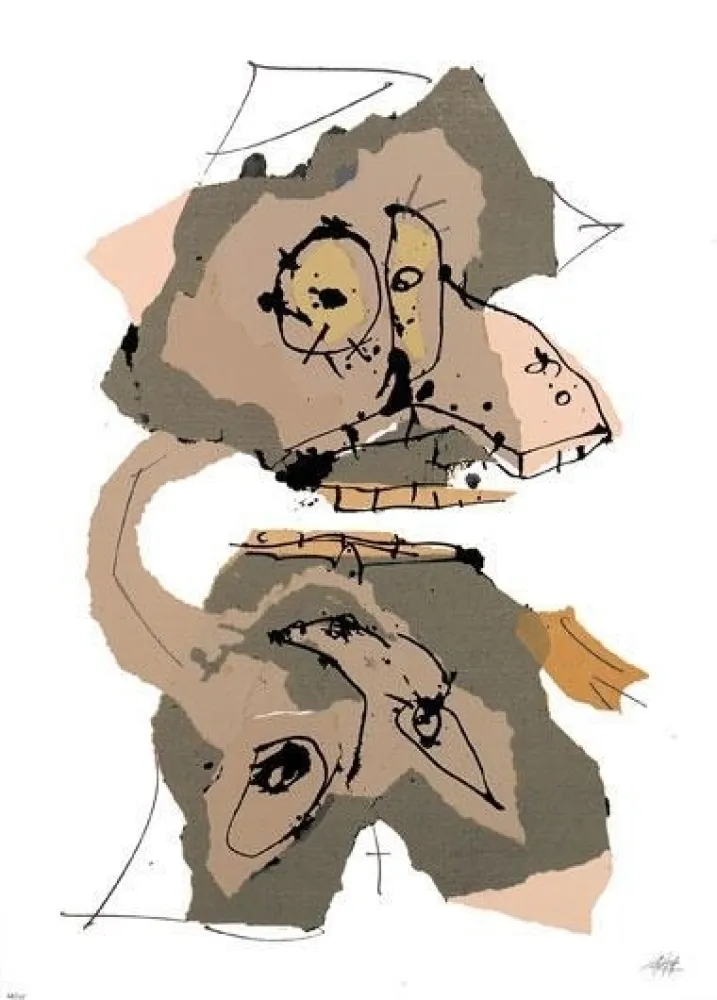 Литография Saura - Sans titre