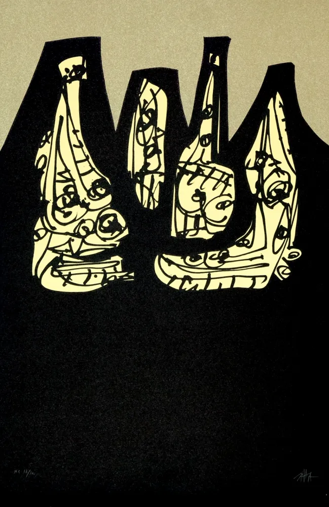 Литография Saura - Si, Mi, La, Ré