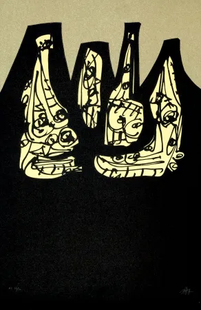 Литография Saura - Si, Mi, La, Ré