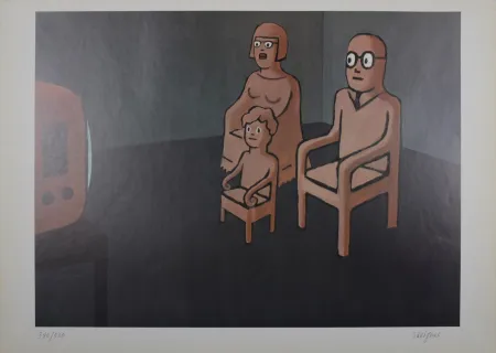 Литография Savignac - La Télé