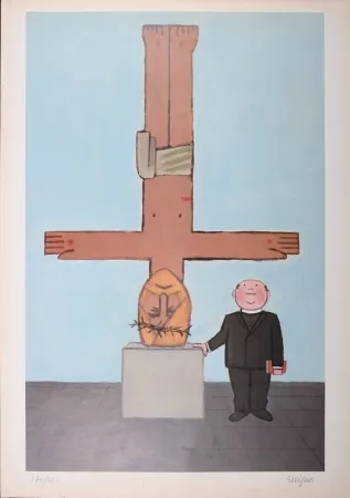 Литография Savignac - L'Eglise