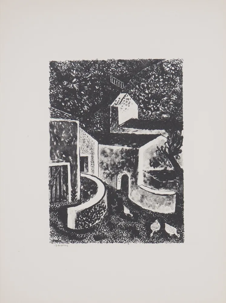 Литография Savin  - Normandie, Village dans la Manche