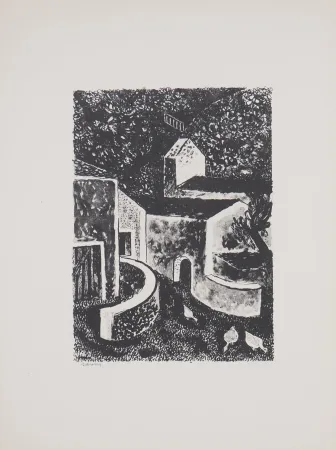 Литография Savin  - Normandie, Village dans la Manche