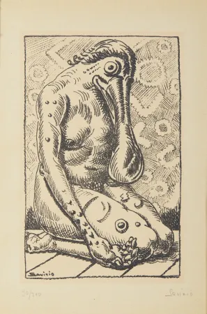 Литография Savinio - Alberto Savinio (1891–1952) – Da la nostra anima – Lithograph on paper – 1944