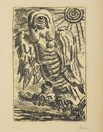 Литография Savinio - Alberto Savinio (1891–1952) - Da la nostra anima - Lithograph on paper - 1944