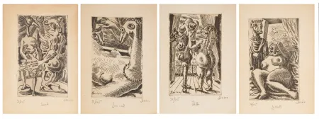 Офорт Savinio - Stratagemmi d'amore