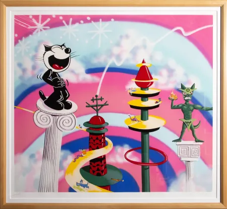 Сериграфия Scharf - Felix On A Pedestal