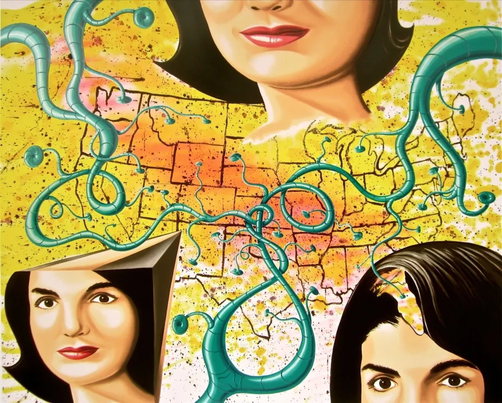 Сериграфия Scharf - The Three Faces of Jackie