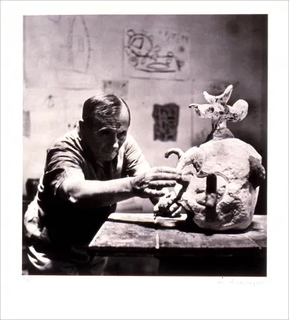 Литография Scheidegger - Miro traces d' une rencontre