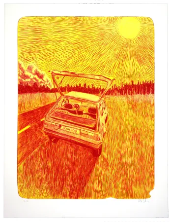 Литография Schelde - Car