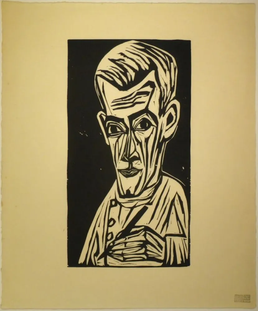 Гравюра На Дереве Scherer - Porträt Hans R. Schiess