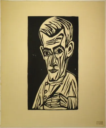 Гравюра На Дереве Scherer - Porträt Hans R. Schiess