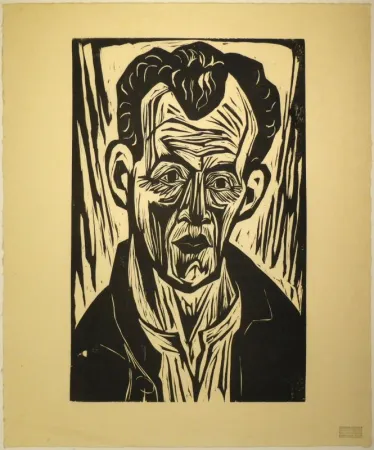 Гравюра На Дереве Scherer - Porträt Paul Camenisch