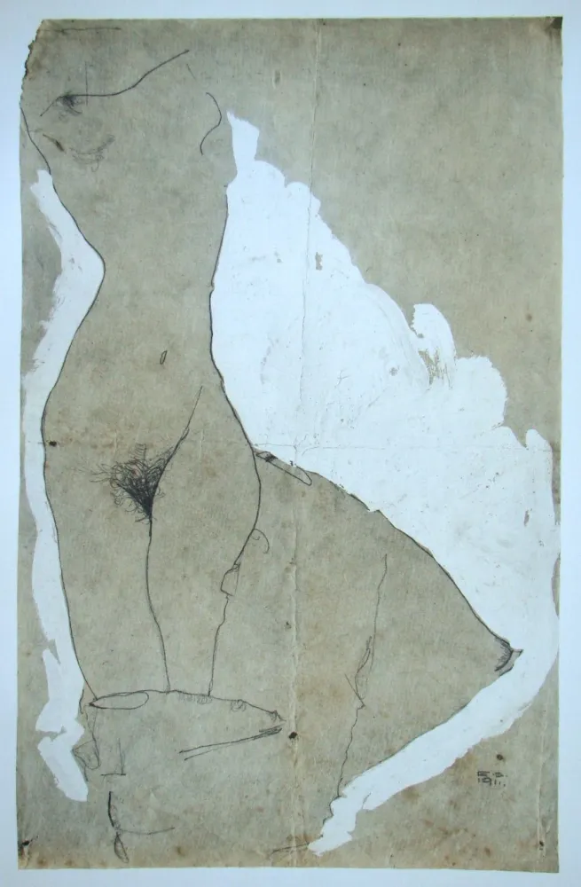 Сериграфия Schiele (After) - Weiblicher Torso
