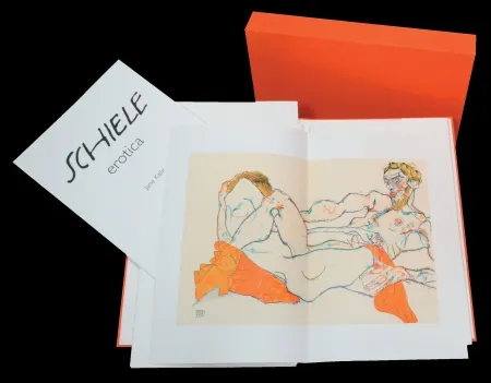 Литография Schiele - EROTICA - Signé au crayon par / Hand-signed in pencil by JANE KALLIR