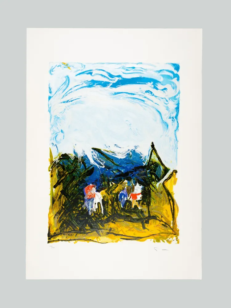 Сериграфия Schifano - Area aperta