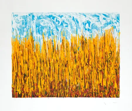 Сериграфия Schifano - Campo di pane