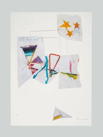 Литография Schifano - Composizione