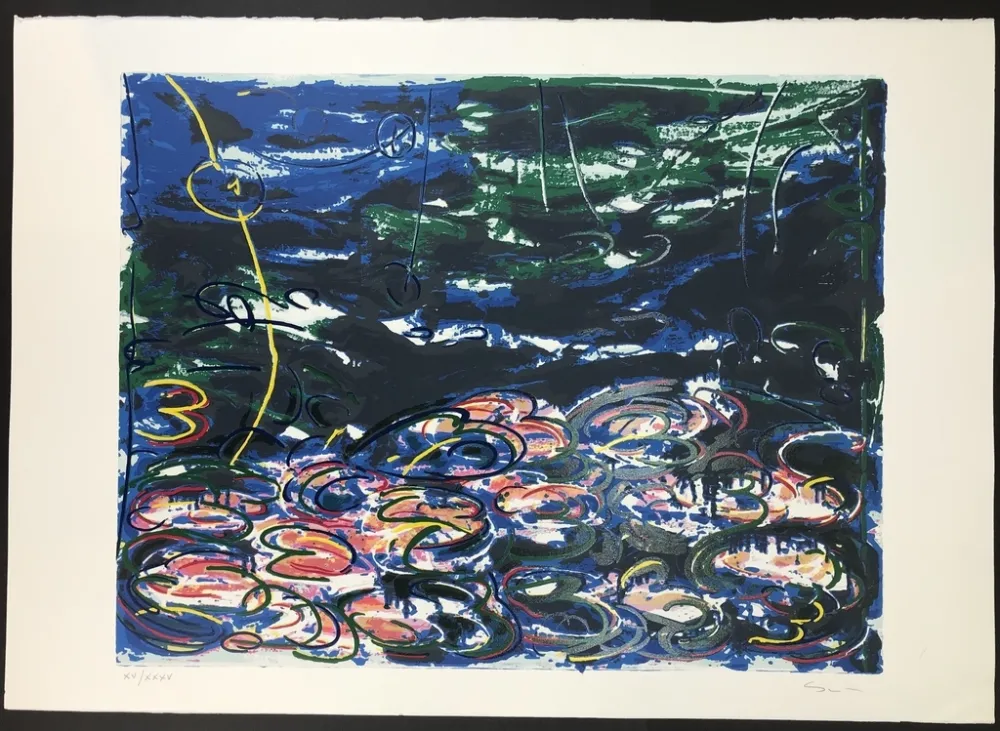 Сериграфия Schifano - GIGLI D'ACQUA