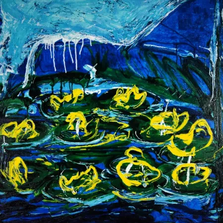 Литография Schifano - Mario Schifano (1934–1998) - Acquatico - Enamel screen printing - 1988