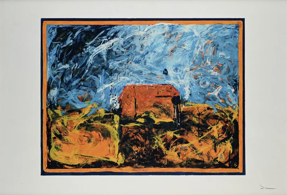 Сериграфия Schifano - Mario Schifano (1934–1998) – Casa Sola – Enamel screen printing – 1990