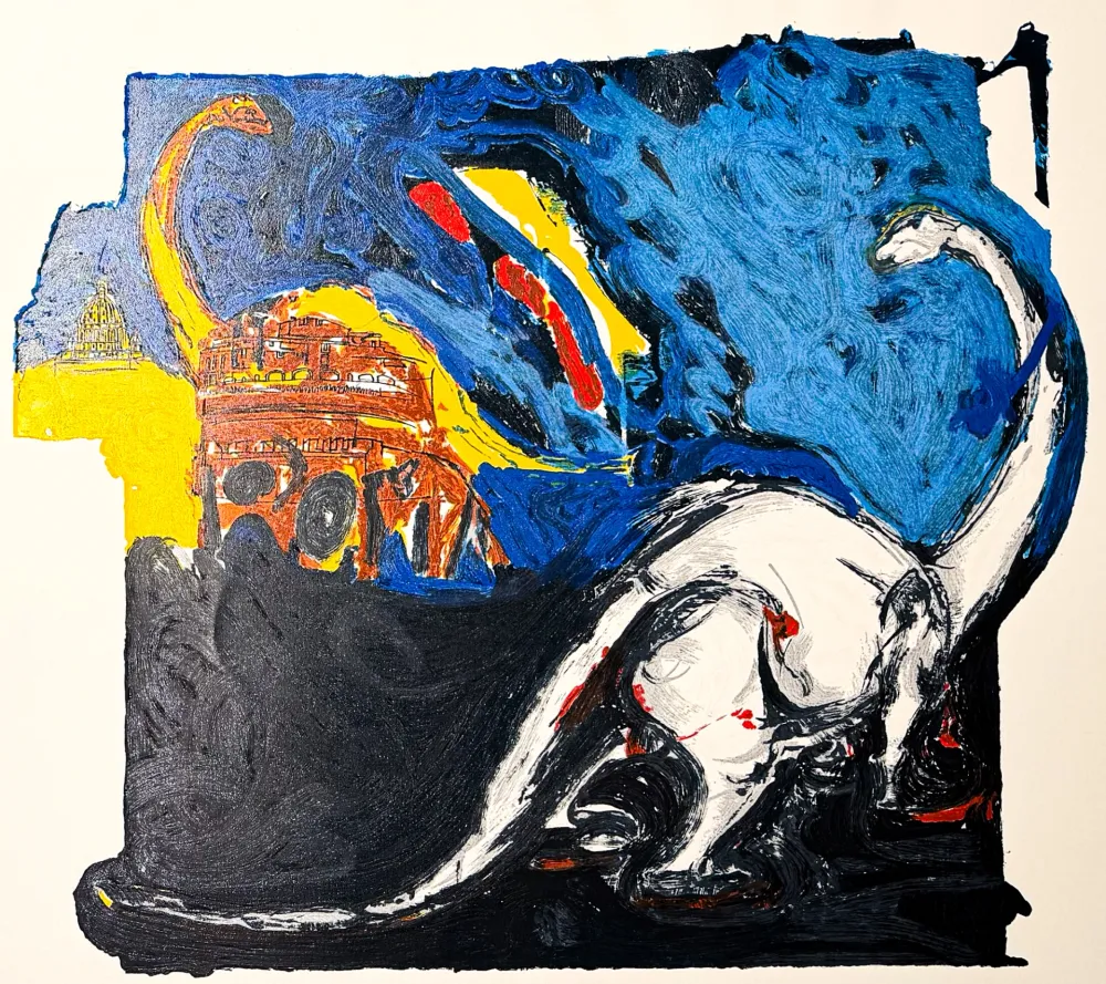 Сериграфия Schifano - Mario Schifano (1934–1998) – Innocenza figurata – Lithograph with screen printing on paper – 1996