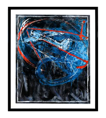 Сериграфия Schifano - Mario Schifano ( 1934 - 1998 ) - NAVIGATORE NOTTURNO - Enamel screen print in 45 colors on Magnani paper - 1989