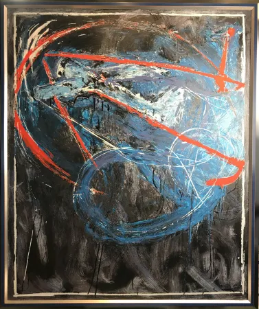 Сериграфия Schifano - Mario Schifano ( 1934 - 1998 ) - NAVIGATORE NOTTURNO - hand-signed enamel screenprint in 45 colors - 1989