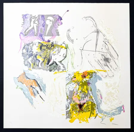 Литография Schifano - Mario Schifano (1934–1998) – Sensuale – Lithograph with screen printing on paper – 1988