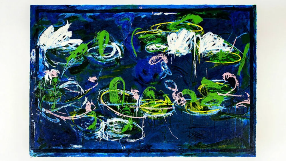 Литография Schifano - Mario Schifano (1934–1998) - Watherlillies - Enamel screen printing - 1988