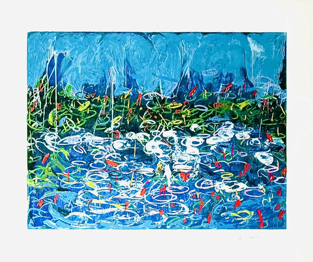 Сериграфия Schifano - Tela francese