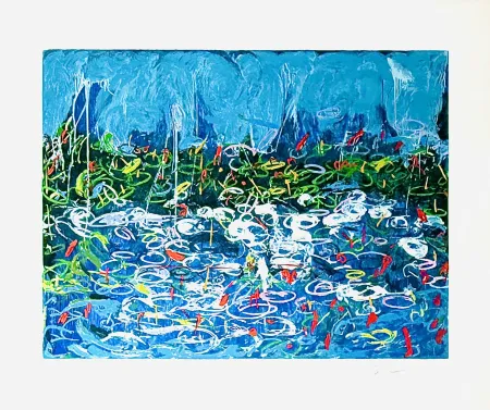 Сериграфия Schifano - Tela francese